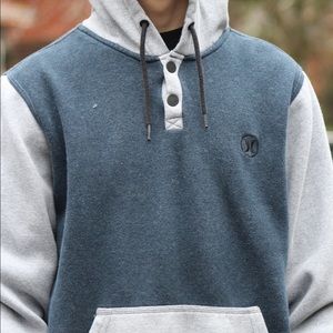 Hurley Men’s Hoodie Partial Button